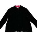 Coldwater Creek  Black Zipper Front Slinky Side Pockets Cardigan Jacket Size XL Photo 7