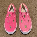 Polo Womens PRL  Ralph Lauren Pink Green Spinnaker Repeat Pony Boat Shoes Flats 6 Photo 0