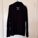 Harley Davidson  Black Turtle Neck Top Sweater Lightweight Stripe Logo Embroidery Photo 3