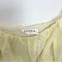 Storia  Monochromatic Floral Print Mini Dress Yellow Floral Strappy Ruched Medium Photo 6