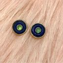 Vintage Blue  & Green Evil Eye Aesthetic Earrings Photo 2