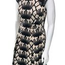 Donna Morgan  Womens Size 2 Dress Fit and Flare Art Deco Style Sheer Cap Sleeves Photo 0