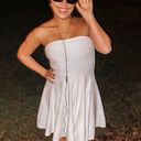 EXPRESS Short White Strapless Dress Photo 0