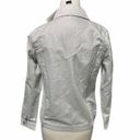 Denim & Co  Denim Denim Jean Jacket Metallic Silver XS Extra Small Photo 1