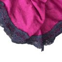 We The Free  Hot Raspberry Pink crop top gray lace trim Oversized NEW Size SMALL Photo 6