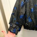 Haute Hippie  Ruth Metallic Floral Brocade Bomber Jacket - size XL Photo 6