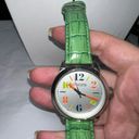 Chico's  Green Croco Embossed Strap Big Number Watch (needs battery) Photo 2