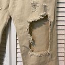 Boohoo NWT  super distressed mom jeans ecru Photo 7