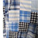 L.L.Bean  Favorite Fit Patchwork Plaid Bermuda Shorts Blue White Size 12 Photo 4