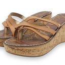 Sam Edelman  Ronda Platform Sandal Tan Leather Cork Strappy Wedge Women’s Size 9 Photo 5