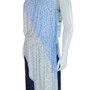 London Times  Womens Sleeveless Jewel Neck Midi Dainty Dress Sz 12 Blue Dots Photo 8