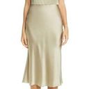 Vince  Crinkle Satin Sleeveless Fitted Midi Slip Dress Gold Womens Size 10 Photo 0