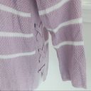 The Moon Design365 Striped Crew Neck Sweater Knit Violet Pullover Size L MSRP $108 Photo 8