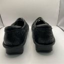 Alegria  BRENNA  Black Floral Embossed Clogs BRE-163  size 38 US 7.5 Photo 3