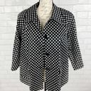 Talbots  Black & White Geometric Fully Lined Career Blazer Jacket Womens Size 12 Photo 1