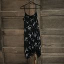 Byer California Y2K BYER TOO! Black Flower Print Dress with  asymmetrical hem  Size Large Photo 3