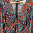 Veronica Beard NWT  Simmons Paisley Floral Silk Blend Top Flame Red Multi Size 10 Photo 3