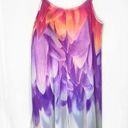 Natori  Floral Watercolor Layered Open Front Sleeveless Slip Dress Small Pink Photo 0