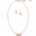 Style & Co NEW Style Co NECKLACE & EARRINGS SET Gold Multi Charm Pendant & Dangle Drops Photo 3