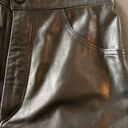 Butter Soft Le Cuir Niko Leather  High Waisted Trouser Pant Sz. 14 Black Lined Photo 7