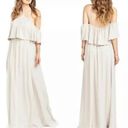 Show Me Your Mumu  Rebecca Ruffle Maxi Dress Ecru Size M NWT Photo 1