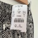 J.Crew NWT  Factory Sz O Womens Snakeskin Print Pleated Midi Skirt Black Cream Photo 1