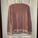 Holiday Time  Pink/White “Peace” Pullover Christmas Sweater S Photo 7