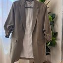 H&M Taupe Scrunch Sleeve Blazer Photo 1