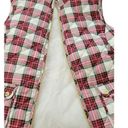 St. John’s Bay St Johns Bay Womens Plaid Vest Ivory Red Gold Puffer Quilted Size Medium Photo 6