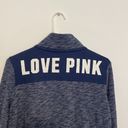 PINK - Victoria's Secret PINK VS VICTORIA'S SECRET Perfect Quarter 1/4 Zip Blue White Colorblock Logo M Photo 11