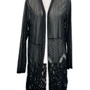 Black Witchy Boho Sheer Lace Long Sleeve Cardigan Duster size M/L Size L Photo 2