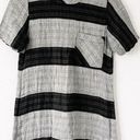 Ace & Jig  Gray Black Striped Linen Blend Mini Shirt Dress Photo 0