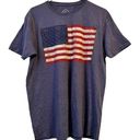 Well Worn  Women's Short Sleeve Crewneck American Flag Graphic Tee Sz L Photo 0