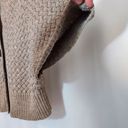 Apt. 9  Chunky Knit Light Brown Tan Short Batwing Sleeve Button Cardigan Sweater Photo 1