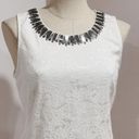 Krass&co Isda and  Women's White Jewel Embellished Neck Sleeveless Sheath Dress Size 8 Photo 3