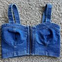 Kirra Denim Chambray Zippered Corset Sz M Photo 1