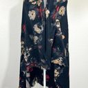 A New Day  Women's Floral Raw Edge Fashion Scarf Black One Size Photo 1