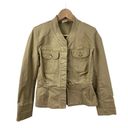 CAbi  Canvas Camp Jacket Womens Size XS  Beige Cotton Button Long Sleeve #5477 Photo 0