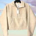 Good American  High Pile Fleece Pullover Teddy Half Zip Jacket Coat Cozy Warm Photo 3