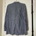 Mango  MNG casual blue linen oversize blazer jacket size women small Photo 5