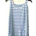 Draper James  Womens Blue White Striped Scoop Neck Tank Top Stretch Size Large Photo 0