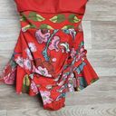 Modcloth Katie Red Floral Ruffle One Piece Swimsuit XS Photo 3