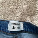 Reformation  Jeans Blue Distressed High and Skinny Crop Jeans in Syracuse Photo 5