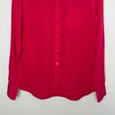 Equipment  Femme Straight Point Collar Silk Button Up Shirt in Pink Size Small Photo 3