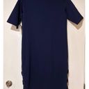 Ralph Lauren Lauren  Navy Ponte Knit Career Dress Size Medium NWT Grommet Lace Up Photo 8