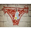 Cupshe NWT  Women's Size Small 2pc Bikini Swimsuit Set Red Floral Print Photo 1