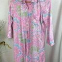 Ralph Lauren  Pastel Paisley Print Long Sleeve Night Dress Shirt S Photo 0