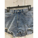 ZARA Ladies  blue denim distressed cut off shorts size 6 Photo 1