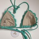 PilyQ New. PQ seafoam lace triangle bikini top. Small. Retails $89 Photo 5