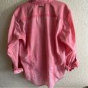 Roxy  Pink Sleeve Lightweight Long / Tab Button Down Shirt Size XL Photo 4